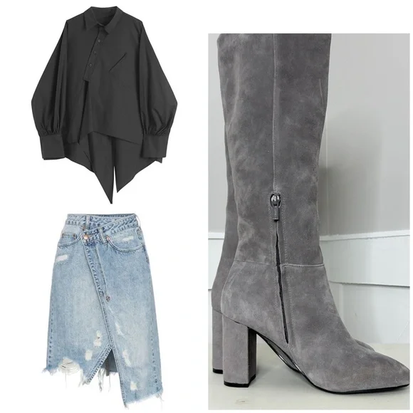 CALVIN KLEIN  LEATHER BOOTS - Picture 2 of 6